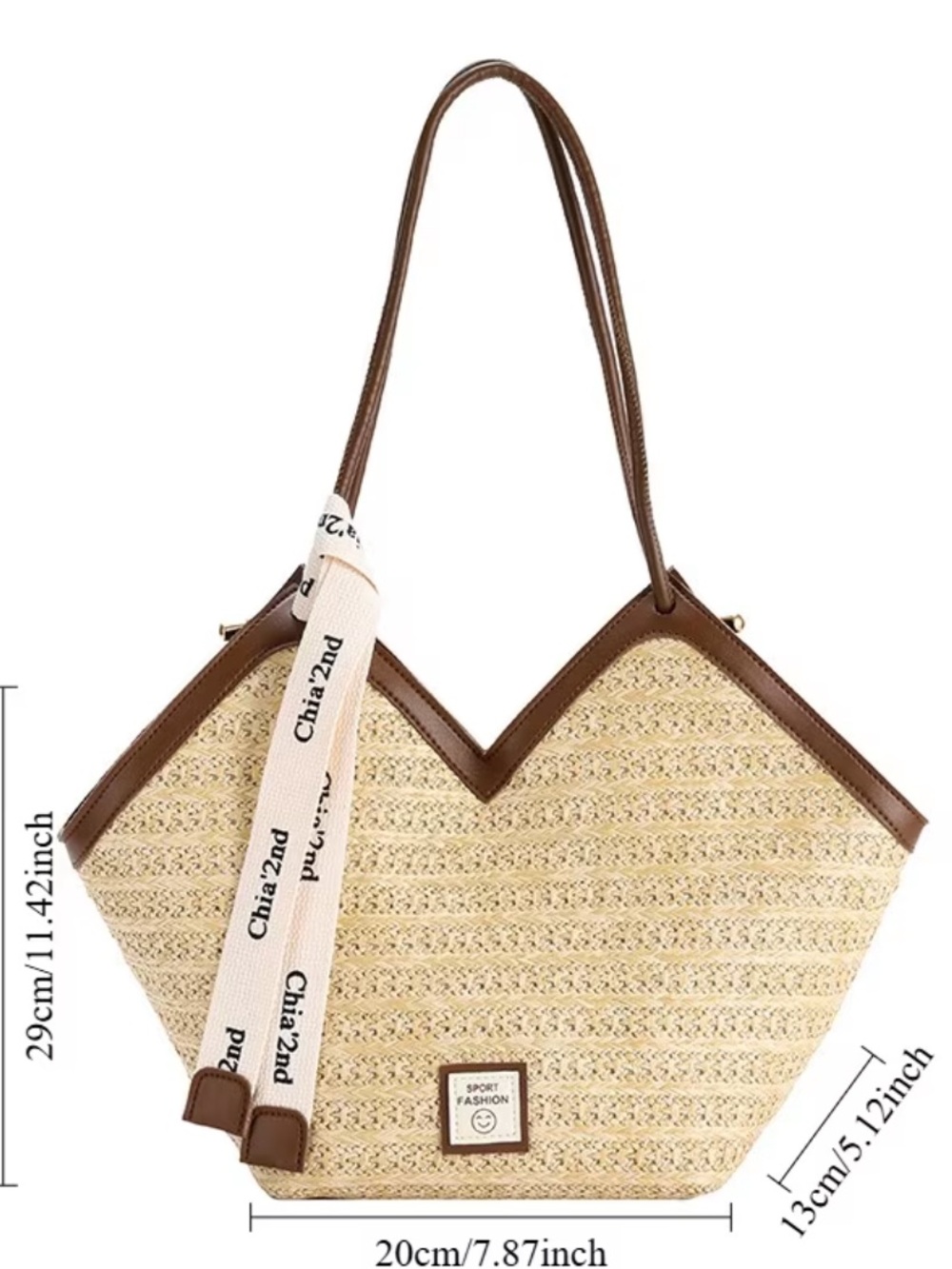 Upcycled authentic LV Straw tote Bag - Picture 6 of 9